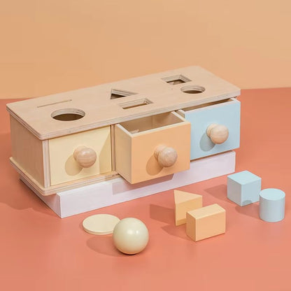 Montessori Macaroon Color Spinning Drum  Coin Box  Sensory Learning Toy For Babies  Toddlers 8