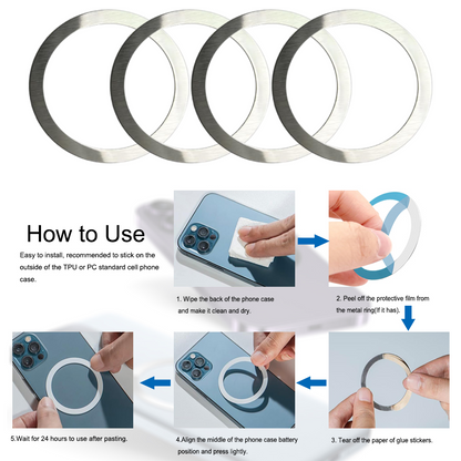 Universal 360° Vacuum Magnetic Car Phone Mount, Suction Cup Holder for iPhone, Samsung, Xiaomi