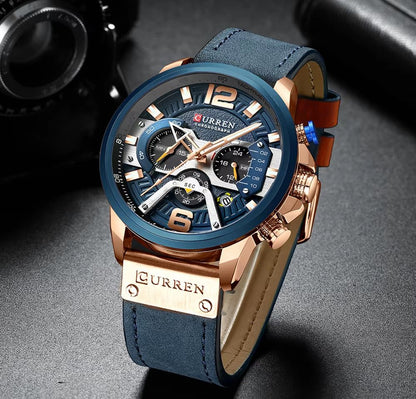 Curren 8329 Mens Luxury Military Sport Watch  Leather Strap Quartz Wristwatch For Everyday  Formal  3