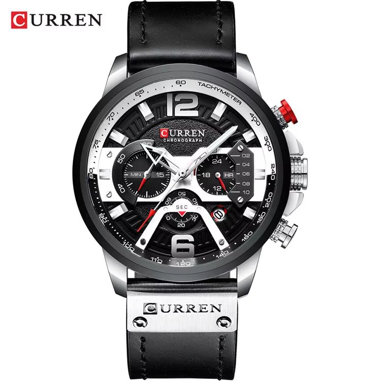 Curren 8329 Mens Luxury Military Sport Watch  Leather Strap Quartz Wristwatch For Everyday  Formal  9