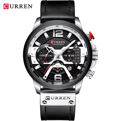 Curren 8329 Mens Luxury Military Sport Watch  Leather Strap Quartz Wristwatch For Everyday  Formal  9