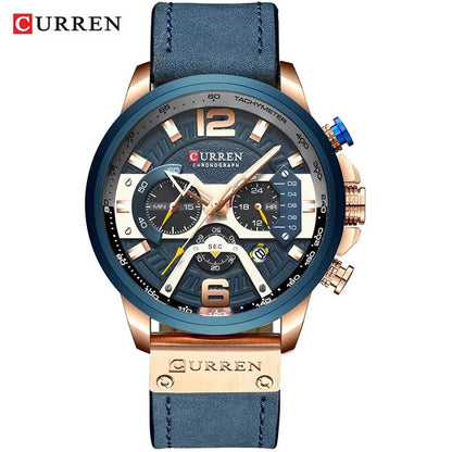 Curren 8329 Mens Luxury Military Sport Watch  Leather Strap Quartz Wristwatch For Everyday  Formal  10