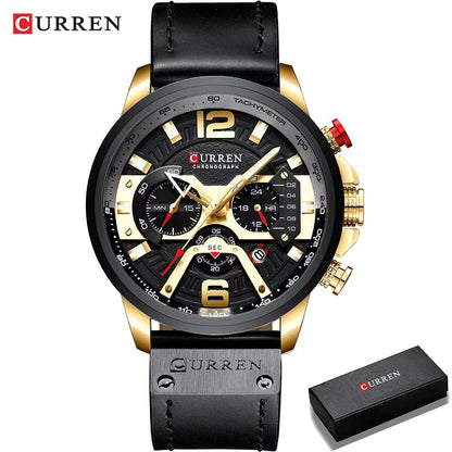 Curren 8329 Mens Luxury Military Sport Watch  Leather Strap Quartz Wristwatch For Everyday  Formal  12