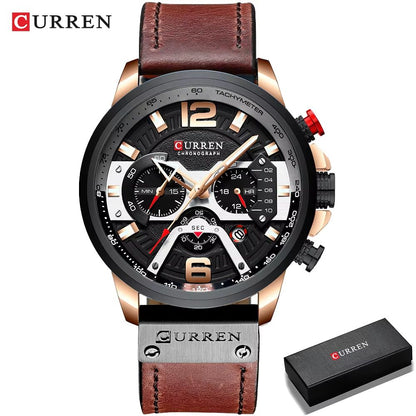 Curren 8329 Mens Luxury Military Sport Watch  Leather Strap Quartz Wristwatch For Everyday  Formal  13