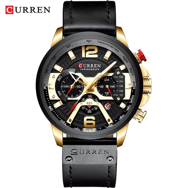 Curren 8329 Mens Luxury Military Sport Watch  Leather Strap Quartz Wristwatch For Everyday  Formal  6