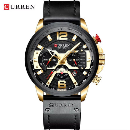 Curren 8329 Mens Luxury Military Sport Watch  Leather Strap Quartz Wristwatch For Everyday  Formal  6
