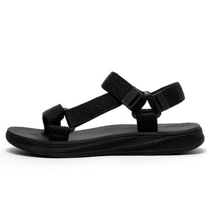 Mens Black Arch Support Outdoor Casual Sandals AntiSlip Breathable Summer Sports Sandals For Beach  6