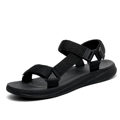 Mens Black Arch Support Outdoor Casual Sandals AntiSlip Breathable Summer Sports Sandals For Beach  5