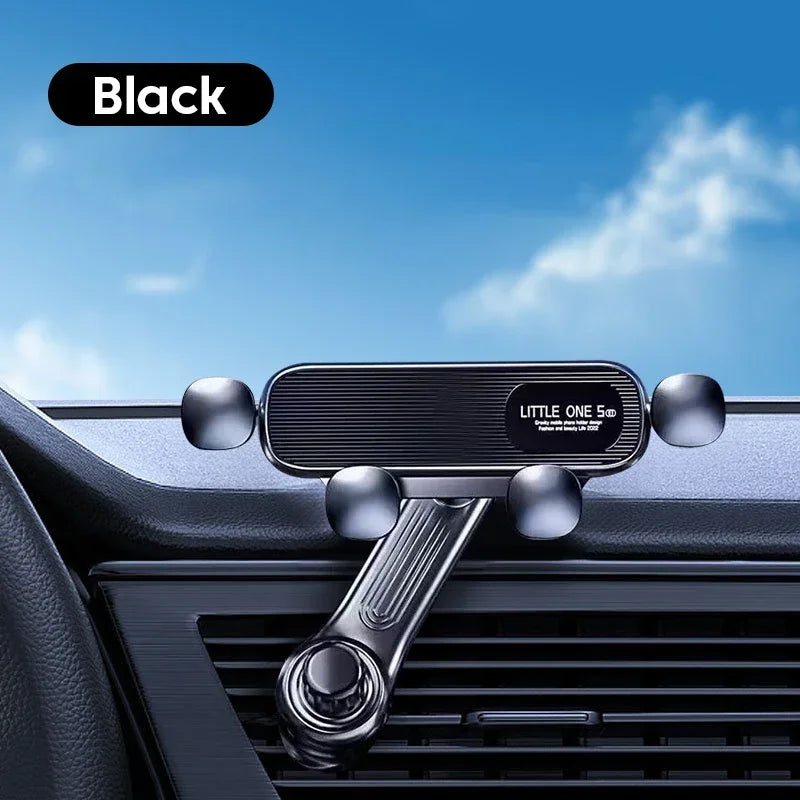 Air Vent Clip Navigation Stand, 360° Rotation Gravity Car Phone Holder, Telescopic Air Outlet Support 4.7-7 inch