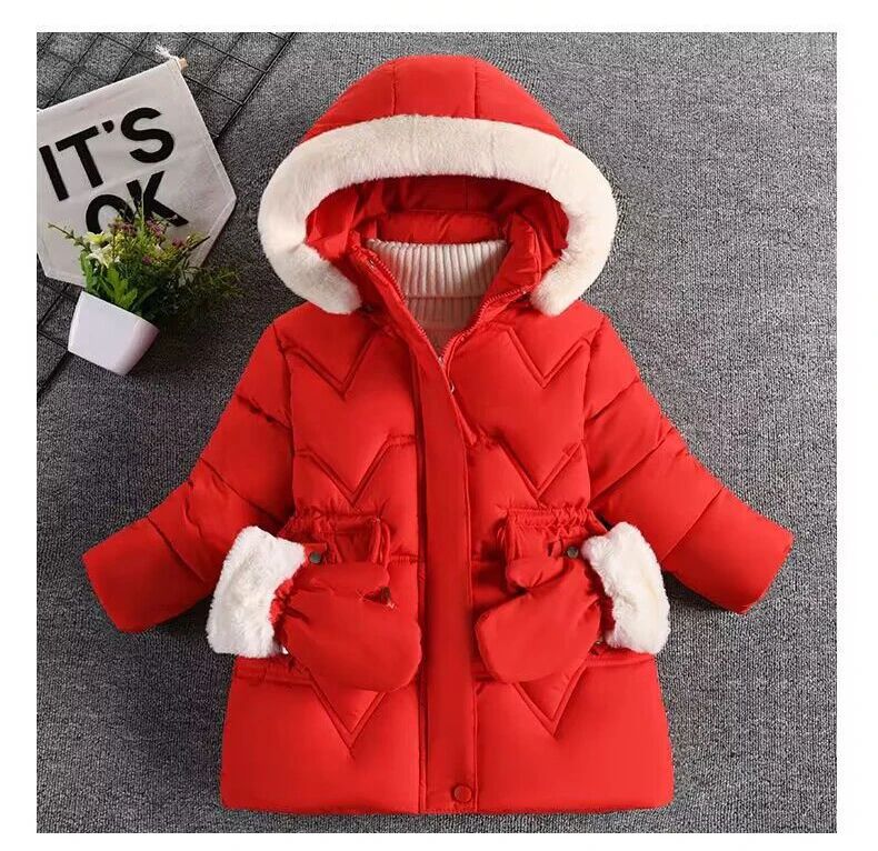 Princess Coat For Girls Autumn Winter Jacket Hooded Outerwear For Kids Birthday Christmas Gift Keep 6