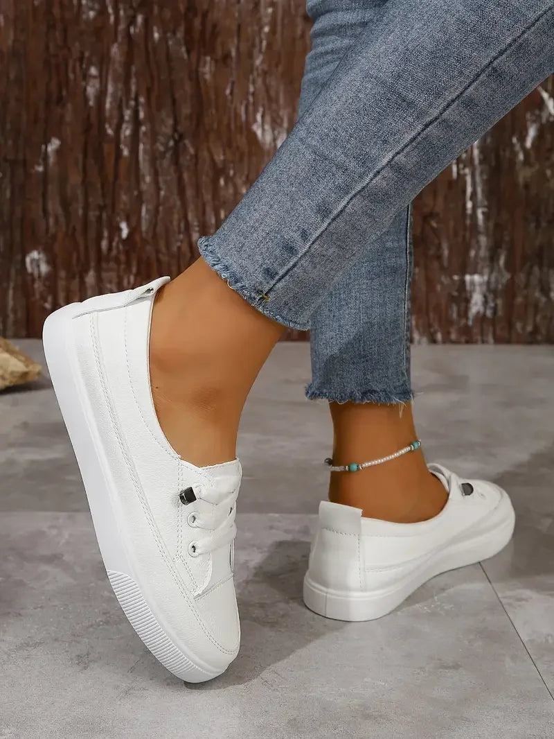Casual Spring And Summer Fashion Mesh Breathable Round Toe Shallow Mouth Comfortable Flat Walking W 4