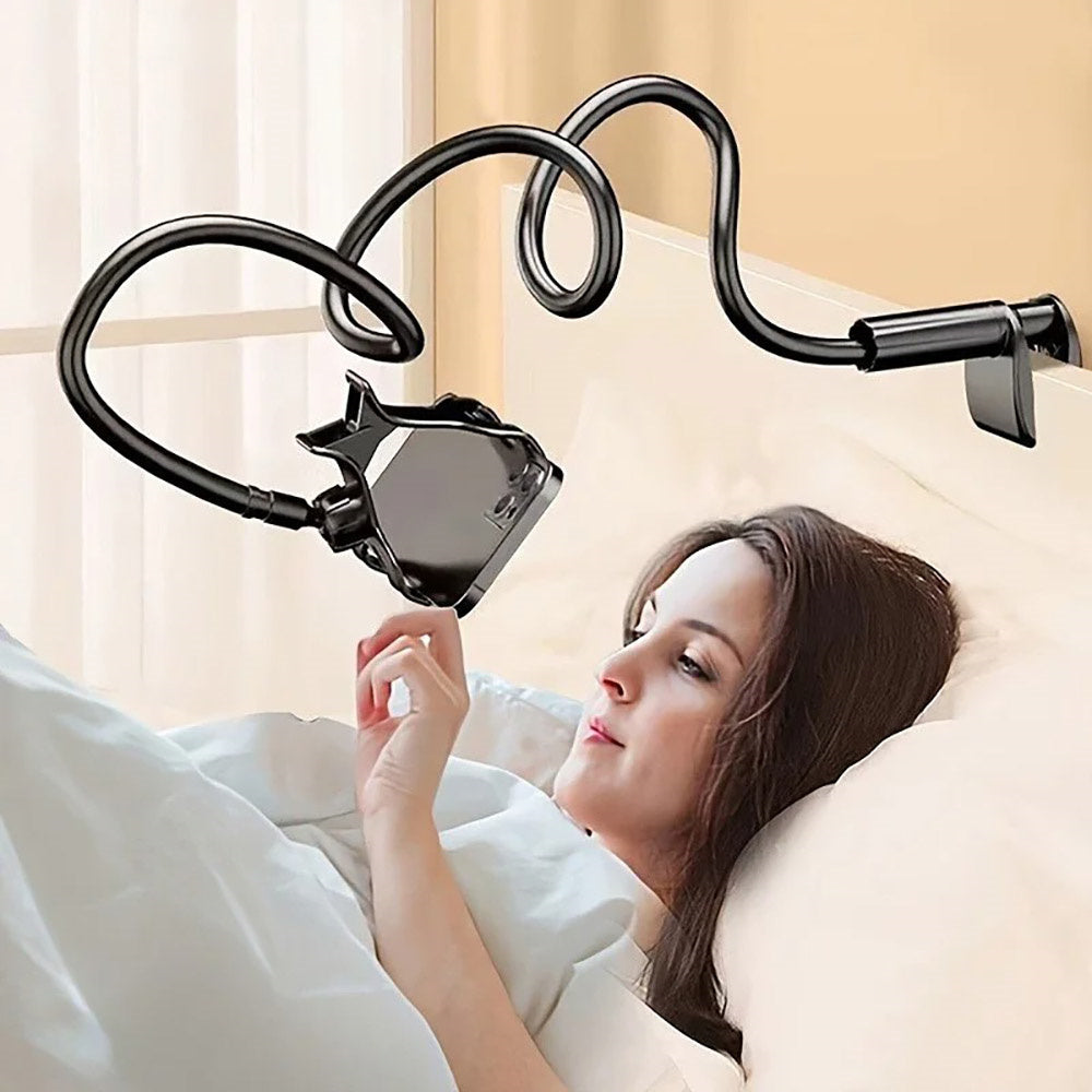 360 Flexible Bedside Desktop Overhead Phone Holder, Lazy Gooseneck Long Arm Clip Bracket, For iPhone Samsung Live Stream