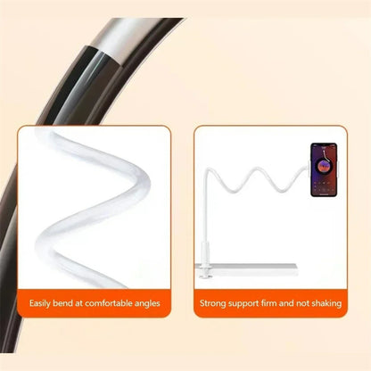 360 Flexible Bedside Desktop Overhead Phone Holder, Lazy Gooseneck Long Arm Clip Bracket, For iPhone Samsung Live Stream