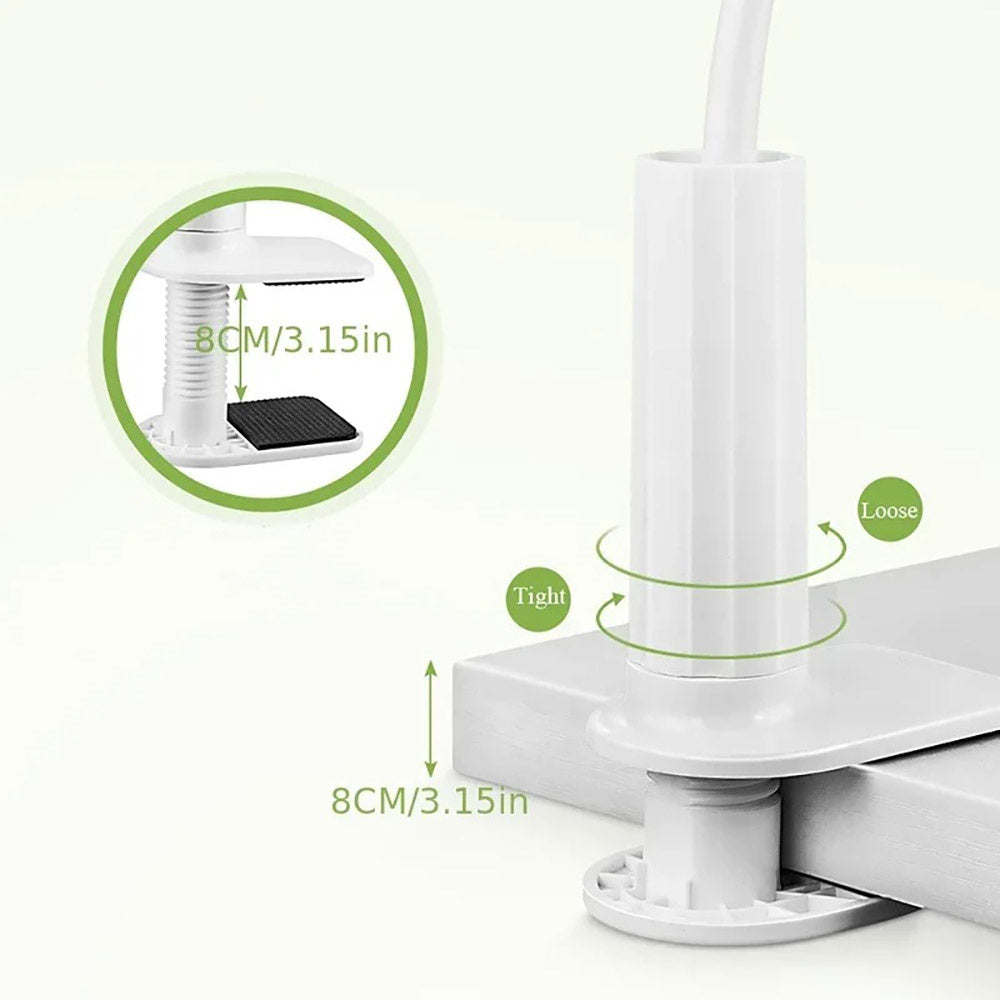 360 Flexible Bedside Desktop Overhead Phone Holder, Lazy Gooseneck Long Arm Clip Bracket, For iPhone Samsung Live Stream