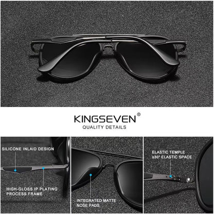 KINGSEVEN 2024 Classic Pilot Polarized Sunglasses  Mens Driving UV Protection Eyewear 2