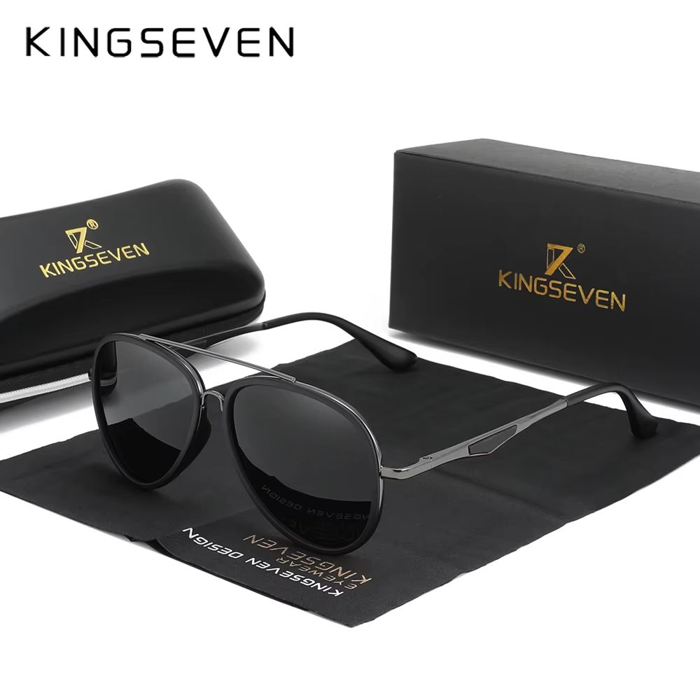 KINGSEVEN 2024 Classic Pilot Polarized Sunglasses  Mens Driving UV Protection Eyewear 6