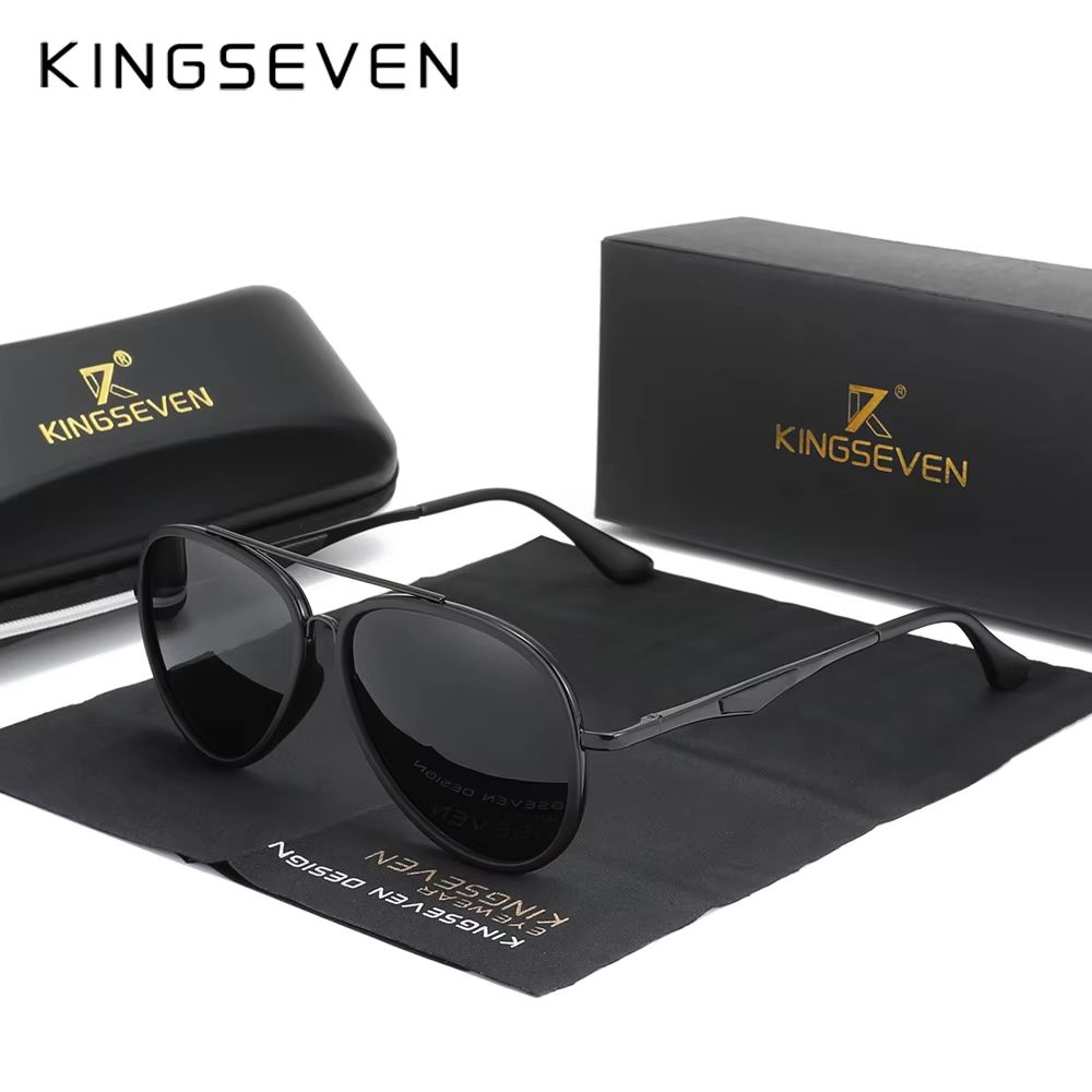 KINGSEVEN 2024 Classic Pilot Polarized Sunglasses  Mens Driving UV Protection Eyewear 7