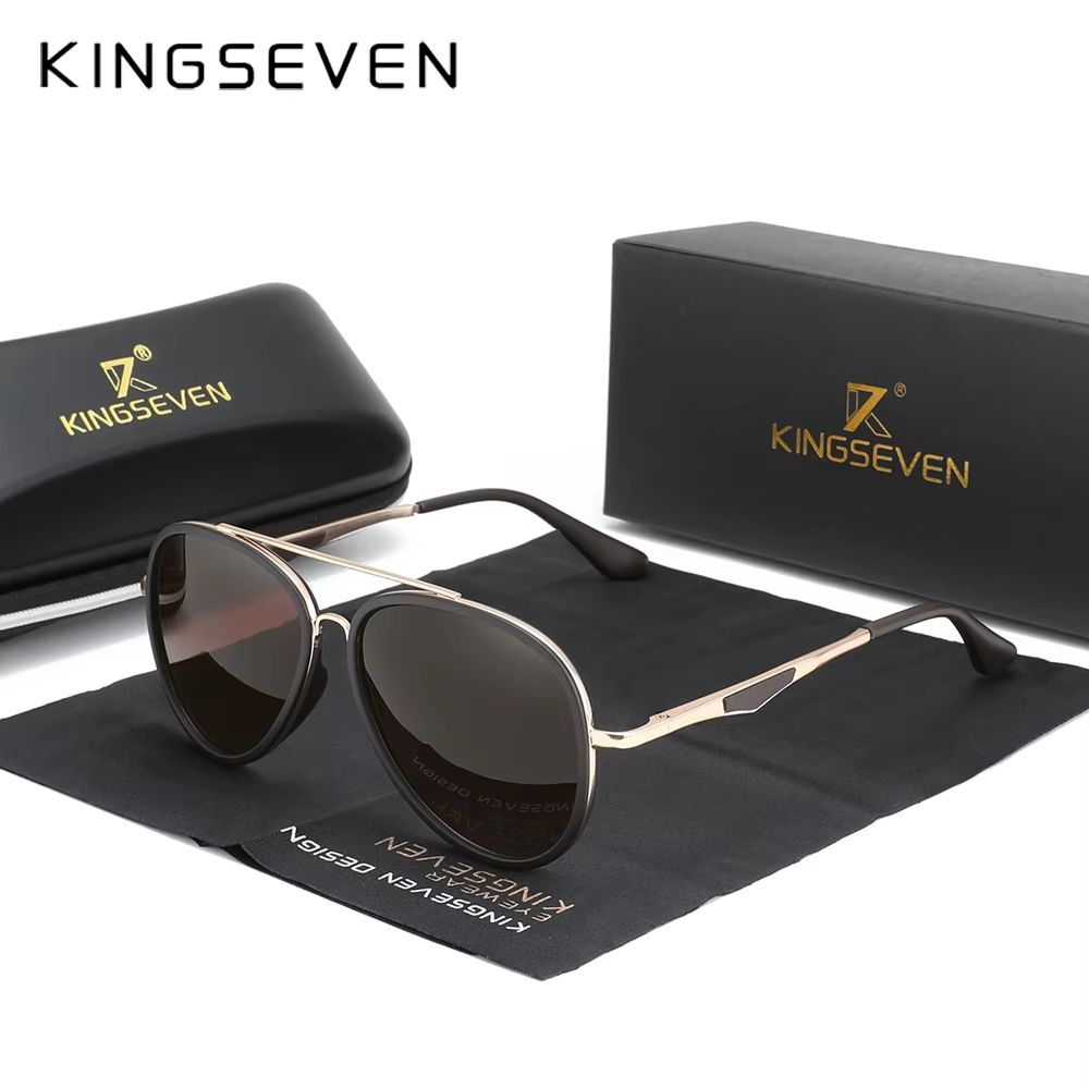 KINGSEVEN 2024 Classic Pilot Polarized Sunglasses  Mens Driving UV Protection Eyewear 8