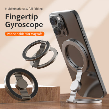 Portable Phone Holder For IPhone Samsung Double Magnetic Phone Ring Stand Foldable Rotate Super Mag 1