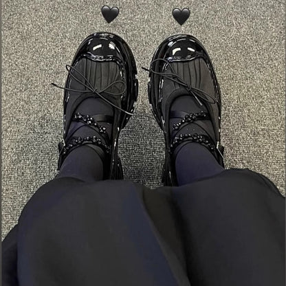 Womens Design Summer New Round Toe Flats Fashion Loafers Shallow Mary Jane Shoes Soft Casual Ballet 4