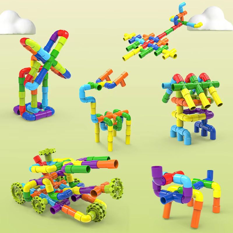DIY Building Pipe Blocks  Creative Water Pipe Splicing Construction Toy For Kids 1