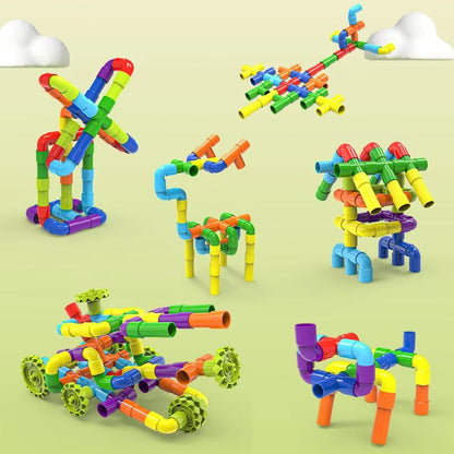 DIY Building Pipe Blocks  Creative Water Pipe Splicing Construction Toy For Kids 1