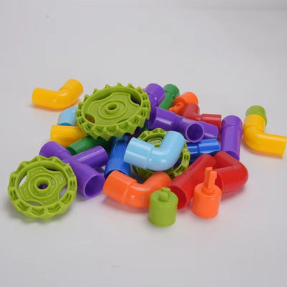 DIY Building Pipe Blocks  Creative Water Pipe Splicing Construction Toy For Kids 3