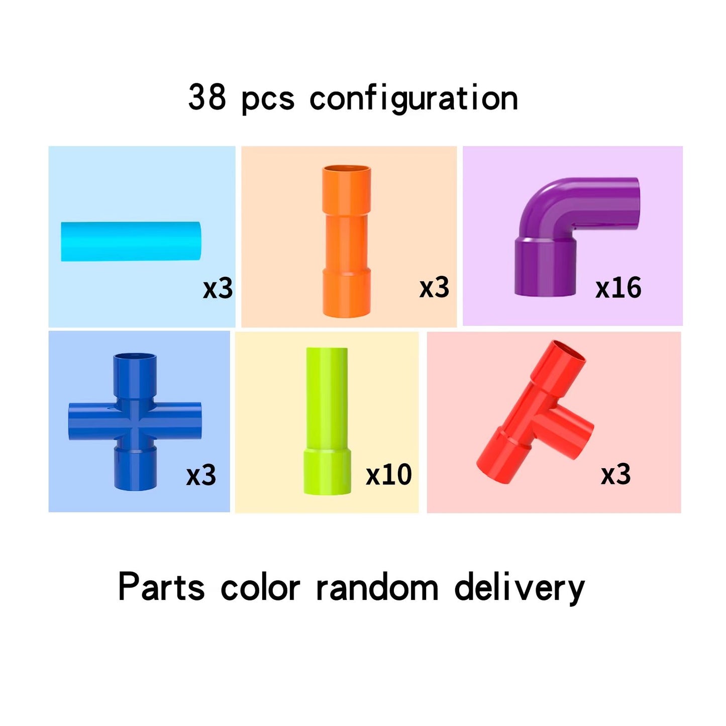 DIY Building Pipe Blocks  Creative Water Pipe Splicing Construction Toy For Kids 6