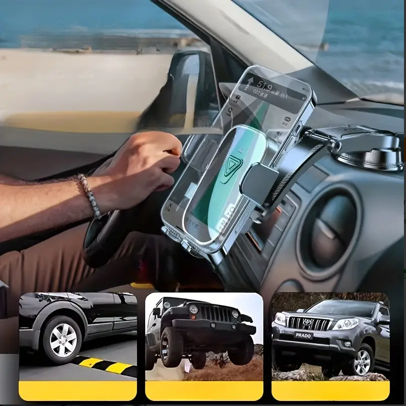 Foldable Mobile Phone Holder, 360 Degrees Rotatable Multifunctional Car Phone Holder, Car Navigation Stand with Suction