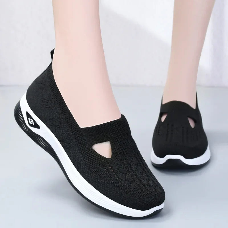 Casual Sneakers Womens Shoes Summer Breathable Lightweight Slip On Walking Shoes Flat Sports Outdoo 6