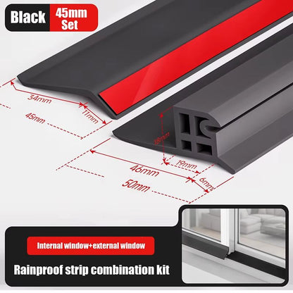 Aluminum Alloy Window Water Deflector  Waterproof Blocking Bar  Sealing Strip For Home Windows 9