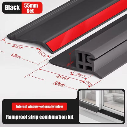 Aluminum Alloy Window Water Deflector  Waterproof Blocking Bar  Sealing Strip For Home Windows 10