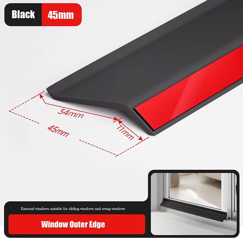 Aluminum Alloy Window Water Deflector  Waterproof Blocking Bar  Sealing Strip For Home Windows 6