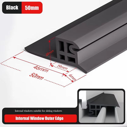 Aluminum Alloy Window Water Deflector  Waterproof Blocking Bar  Sealing Strip For Home Windows 8