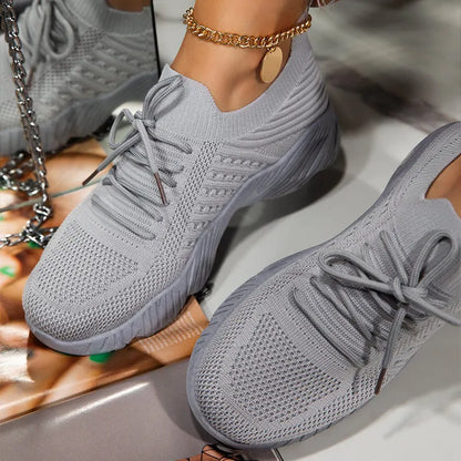 Breathable Women Sneakers Casual Lace Up Flats Summer Female Vulcanized Running Shoes Stylish Sport 3