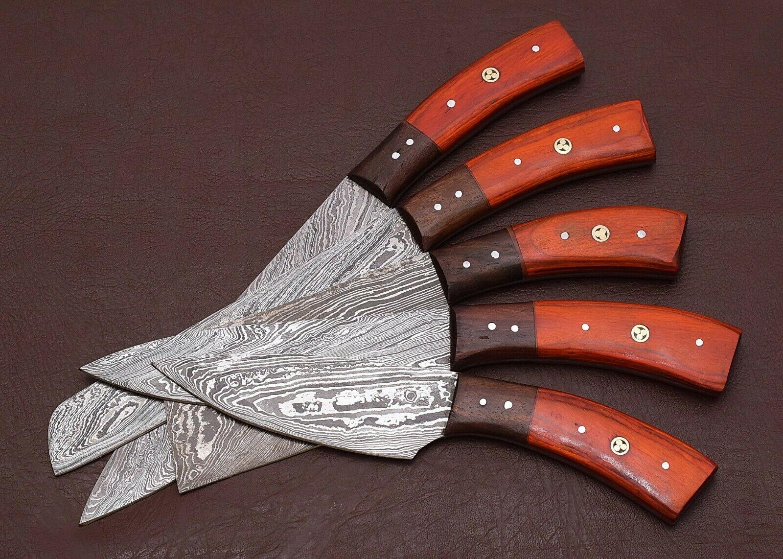Master Chef Handmade Damascus Knives Set  Kitchen Collection Of 5 2