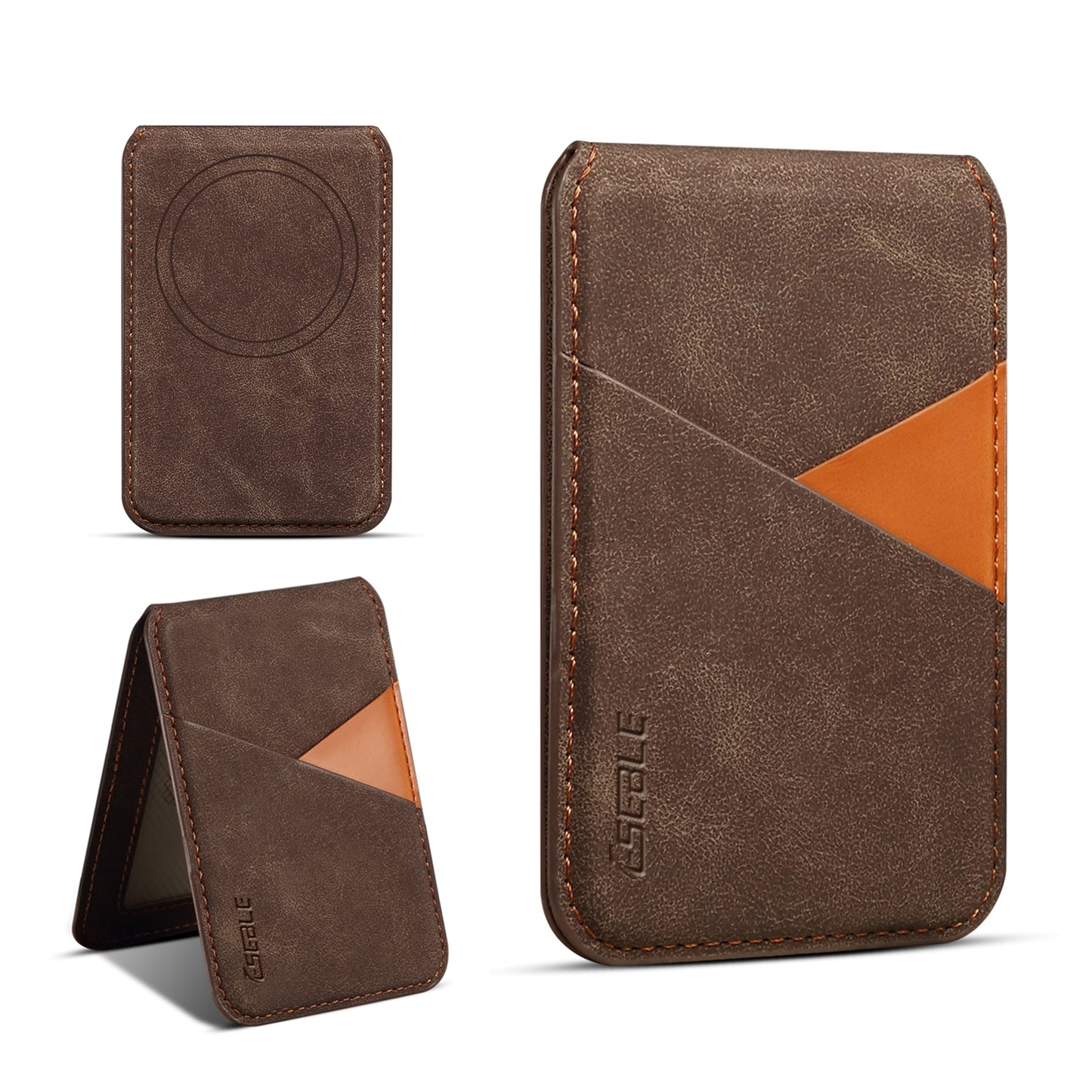 Magnetic Phone Holder Detachable Leather Wallet Stand NonSlip ID Card Cover For MagSafe IPhone 6