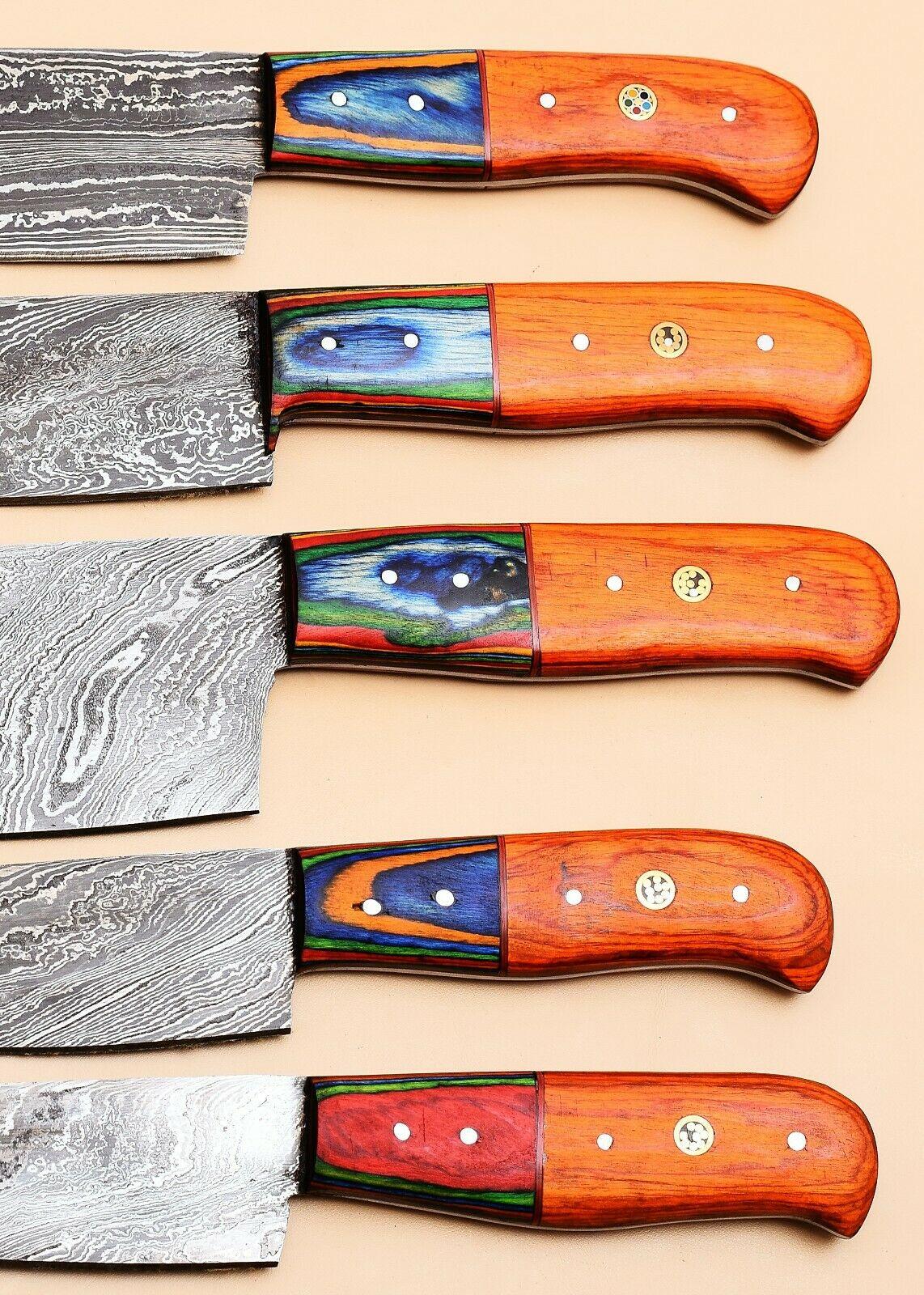 Culinary Masterpiece  Handmade Damascus 5Piece Knife Set 2