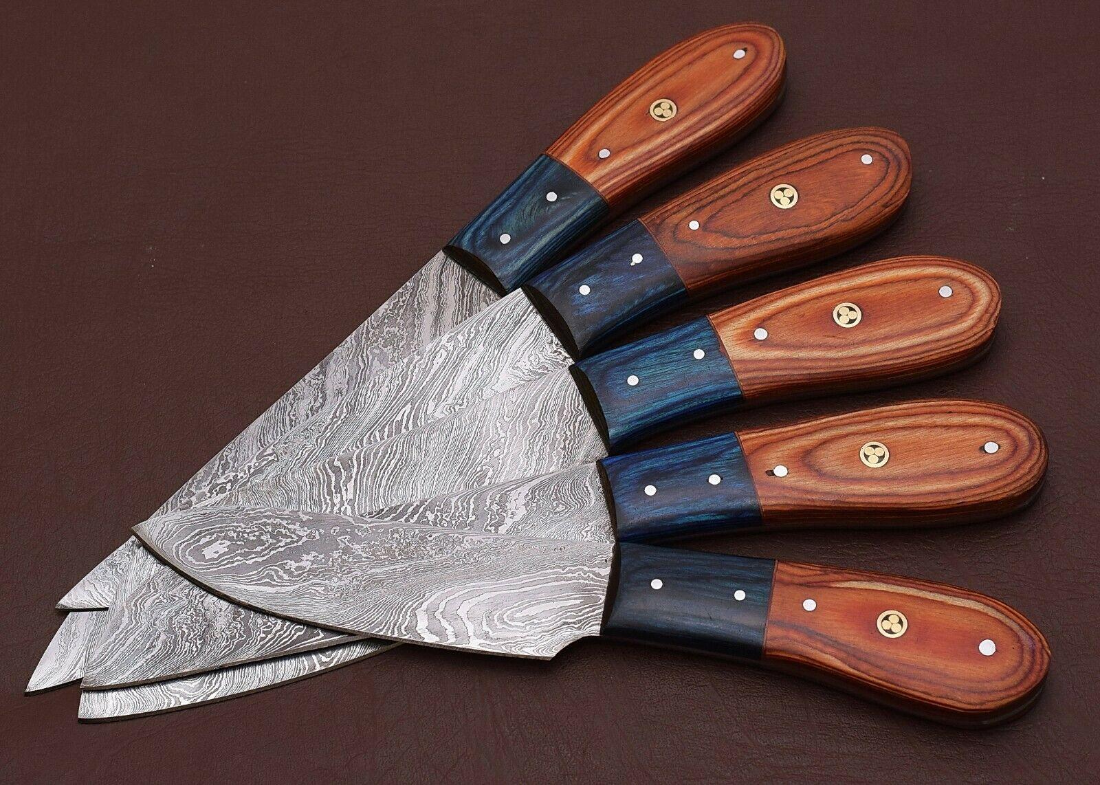 Premium Damascus Steel Knives  5Piece Chef Set For Kitchen Experts 2