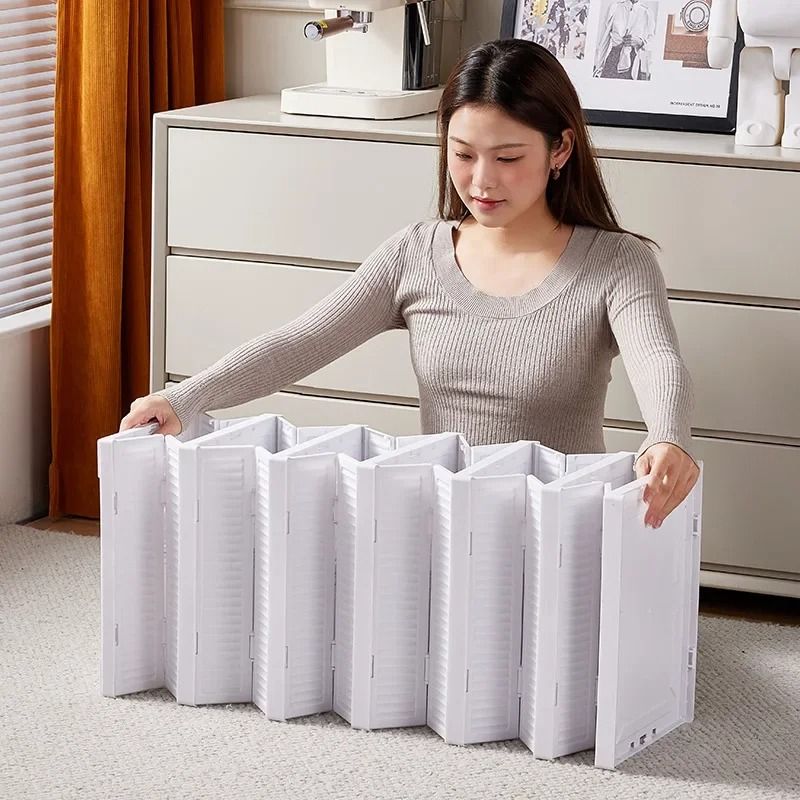 Foldable Transparent Shoe Storage Box Organizer Stackable  Dustproof 6