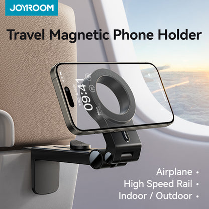 Travel Essentials Magnetic Airplane Phone Holder Hands Free Airplane Phone Mount Flexible Rotation  1