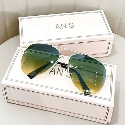 Aviator Metal Frame Sunglasses With UV Protection 10