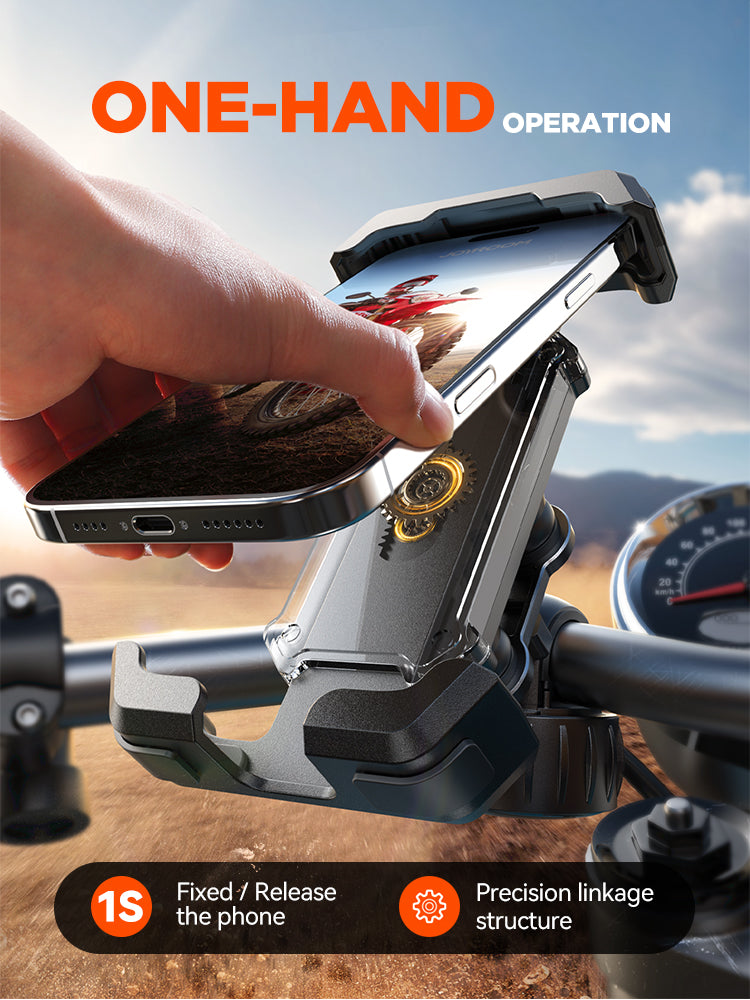 Quick Install Bicycle Motorcycle Phone Mount, Anti Shake Bike Phone Holder, Vibration Dampener for 4.7 to 7 inch Phones