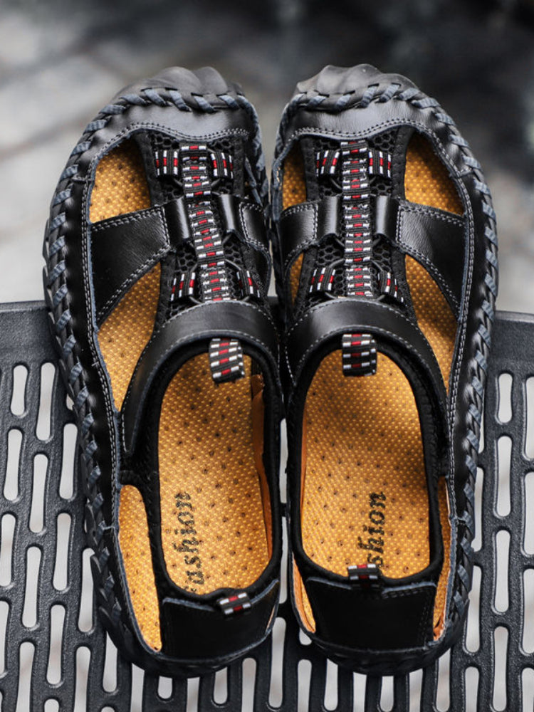 Luxury Summer Sandals Leather Outdoor Men Beach Shoes Breathable Casual Sandals Nonslip Slippers Fo 7