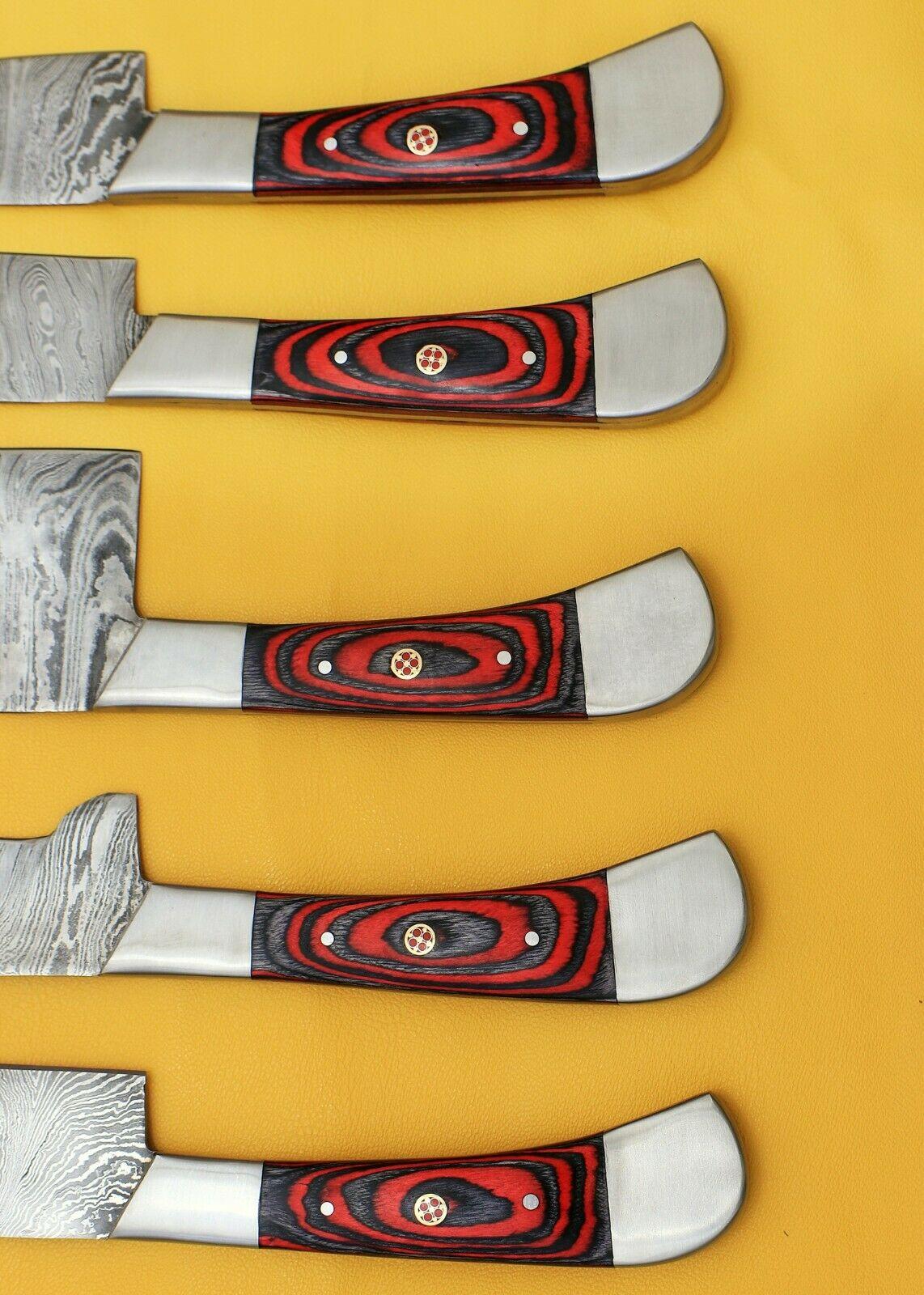 Premium Damascus Chef Knives Set With Pakka Wood Handle 3