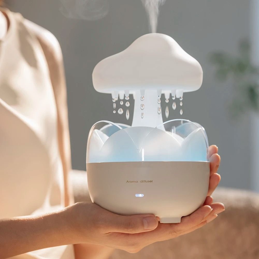 Mushroom Air Humidifier with Aroma Diffuser and Night Light