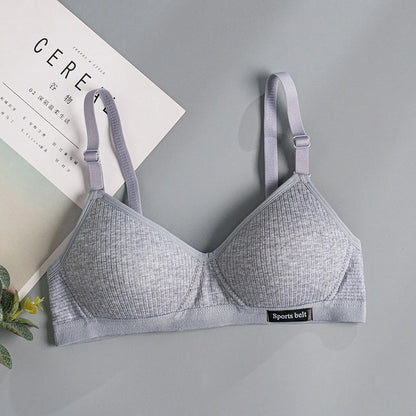 FallSweet Women's Wireless Bra, Seamless Comfort Bra, V-Shaped Gathering, Everyday T-Shirt Bra