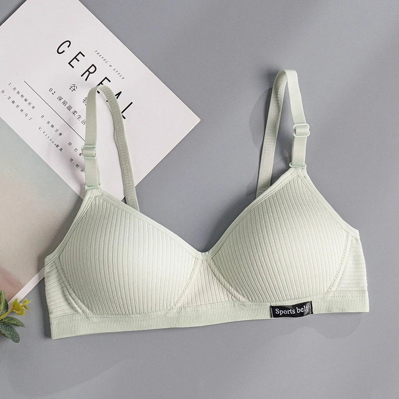 FallSweet Women's Wireless Bra, Seamless Comfort Bra, V-Shaped Gathering, Everyday T-Shirt Bra