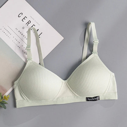 FallSweet Women's Wireless Bra, Seamless Comfort Bra, V-Shaped Gathering, Everyday T-Shirt Bra