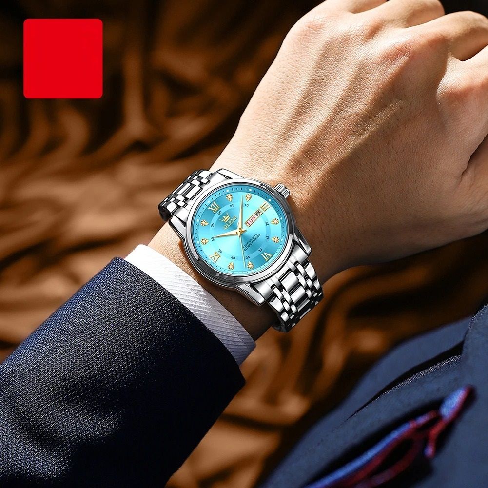 Diamond Accent Quartz Watch With Dual Calendar And Roman Dial 1
